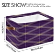 thumbnail image 4 of IAUYY Set of 2 Storage Cubes with Handles-Not Prone to Deformation Canvas Storage Baskets for Bedroom Closet Living Room Decorative Storage Baskets Purple Accessories, 4 of 9