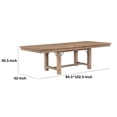 thumbnail image 5 of Deen 85-103 Inch Dining Table-8 Seater-Self Storing Leaf-Brown Wood, 5 of 6