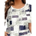 thumbnail image 3 of Gvmfive Women's Summer Short Sleeve T Shirt Printed Casual Loose Tops Blouse, 3 of 4