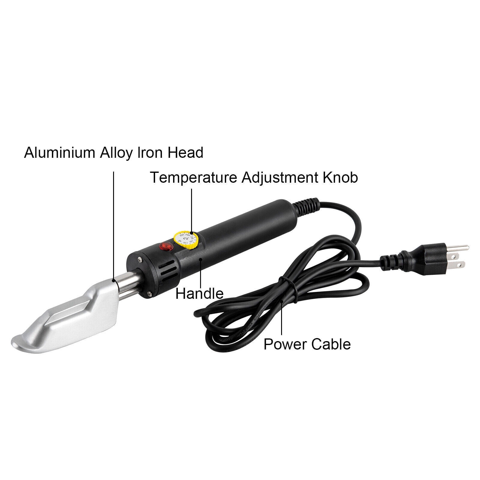 Miumaeov 120W 110V Portable Corded Electric Mini Iron Fast Heating For Leather Clothes Shoes 50-350℃