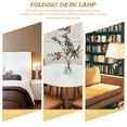 thumbnail image 3 of Lámpara de escritorio plegable de doble cabezal, luz de lectura LED, lámpara de mesa recargable, luz de noche para dormitorio con USB, 3 of 6