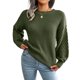 thumbnail image 2 of Suéter de Punto Liso para Mujer, Informal, de Larga Tipo Farol, con Cuello Redondo Verde L, 2 of 10
