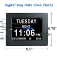 thumbnail image 2 of Extra Large 8 Inch Digital Calendar Day Clock Compatible with Vision Impaired, 2 of 5