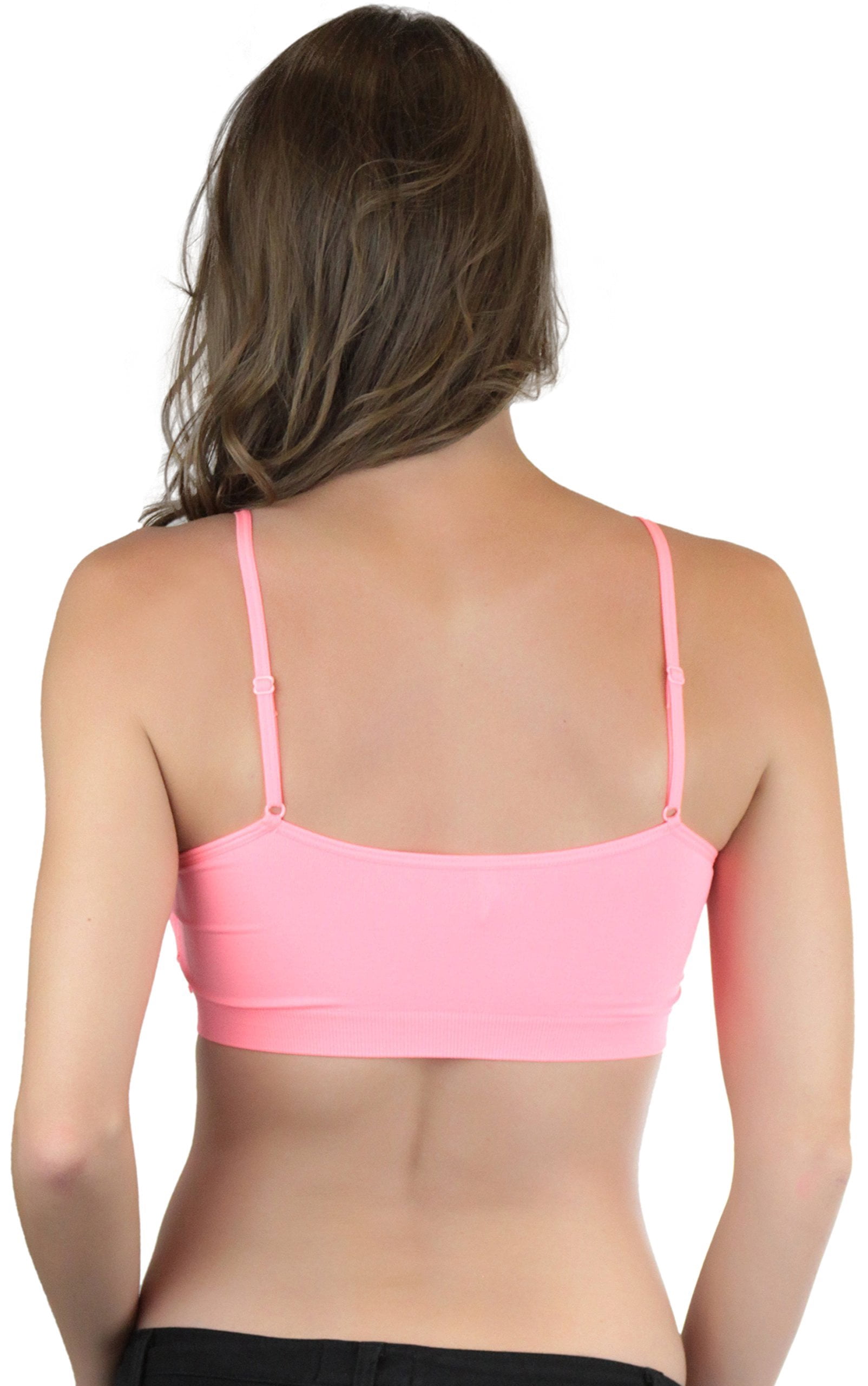 ToBeInStyle Women's Seamless Lace-Cami Padded Bralettes 6 Pack
