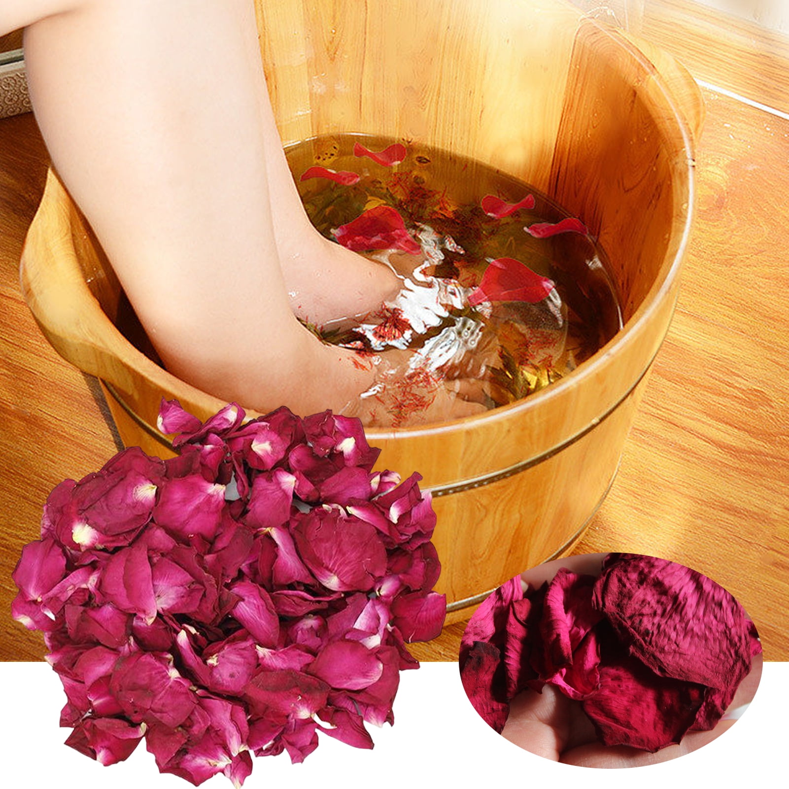 Fairnull 20/50/100G Dried Rose Petals Non-edible Hydrating Bathing Natural  Reduce Fatigue Flower Petal SPA Supplies 