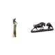 thumbnail image 1 of Figura de mujer africana,Estatua artesanal de una dama tribal africana,hecha a mano,para cafetería.,Estatua de escritorio,Estatua decorativa de figura de lucha de toro y oso,Colección de, 1 of 8