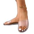 thumbnail image 3 of Willtoo Clear Jelly Sandals for Women Colorful Jelly Flats Platform Water Slides Slip on House Slippers Wide Round Toe Lightweight Breathable No Slip Sandals, 3 of 5