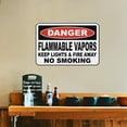 thumbnail image 5 of Flammable Vapors Keep Fire Away Sign 8"x12" - Aluminum Tin Warning for Home Outdoor Garden, Weatherproof Fire Hazard Decor, 5 of 7