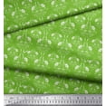 thumbnail image 2 of Soimoi Green Cotton Voile Fabric Floral Damask Print Fabric by Yard 56 Inch Wide, 2 of 3