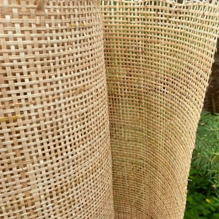 36 Wide Natural Color Brown Rattan Square Cane Webbing Radio Mesh Caning  Material For Chairs, Cabinet, Door -Open Weave Wicker Woven Rattan Sheets 