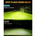 thumbnail image 2 of Barra de luces LED NAOEVO V30 de 6 pulgadas, 50 W, color amarillo y verde, Spot Flood, 2 of 9