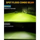 thumbnail image 2 of Barra de luces LED NAOEVO V30 de 6 pulgadas, 50 W, color amarillo y verde, Spot Flood, 2 of 9