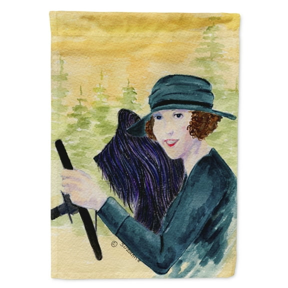Caroline's Treasures SS8549-FLAG-PARENT Lady driving with her Briard Flag, , multicolor