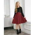 thumbnail image 7 of Arshiner Girls Long Sleeve Dress A line Twirly Skater Casual Bow Tie Dress, 7 of 7