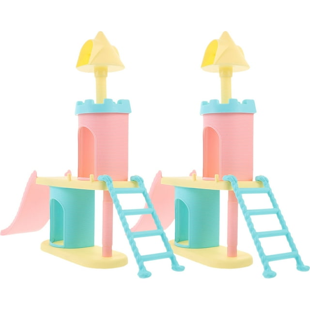 HEALEEP 2 Pcs Mini Diapositives Modèle en Plastique Couleurs Assorties Décoratives pour Fête d'Enfant