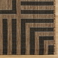 thumbnail image 4 of Gertmenian Paseo Kiano Modern Striped Havana/Black Outdoor Area Rug, 2x6, 4 of 7