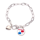 thumbnail image 1 of en panama pais amor Pulsera de cadena de corazón joyería encanto moda, 1 of 3