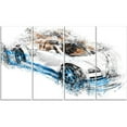 thumbnail image 2 of DESIGN ART White and Blue Convertible" 4-piece Gallery-wrapped Canvas, 2 of 2