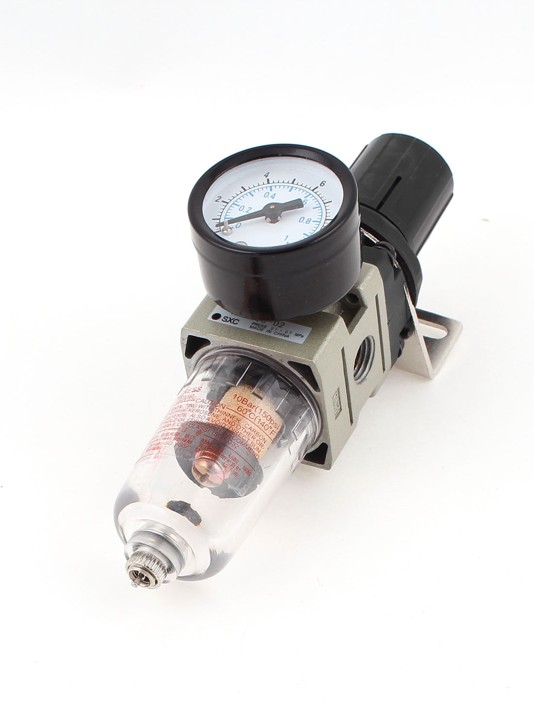 1 4 Pt Pneumatic Air Source Treatment Pressure Gauge Combination 