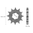 thumbnail image 2 of Unique Bargains 428 Chain 12 Tooth 20mm Motorcycle Front Engine Sprocket Titanium Tone for ATV Dirt Bike, 2 of 6