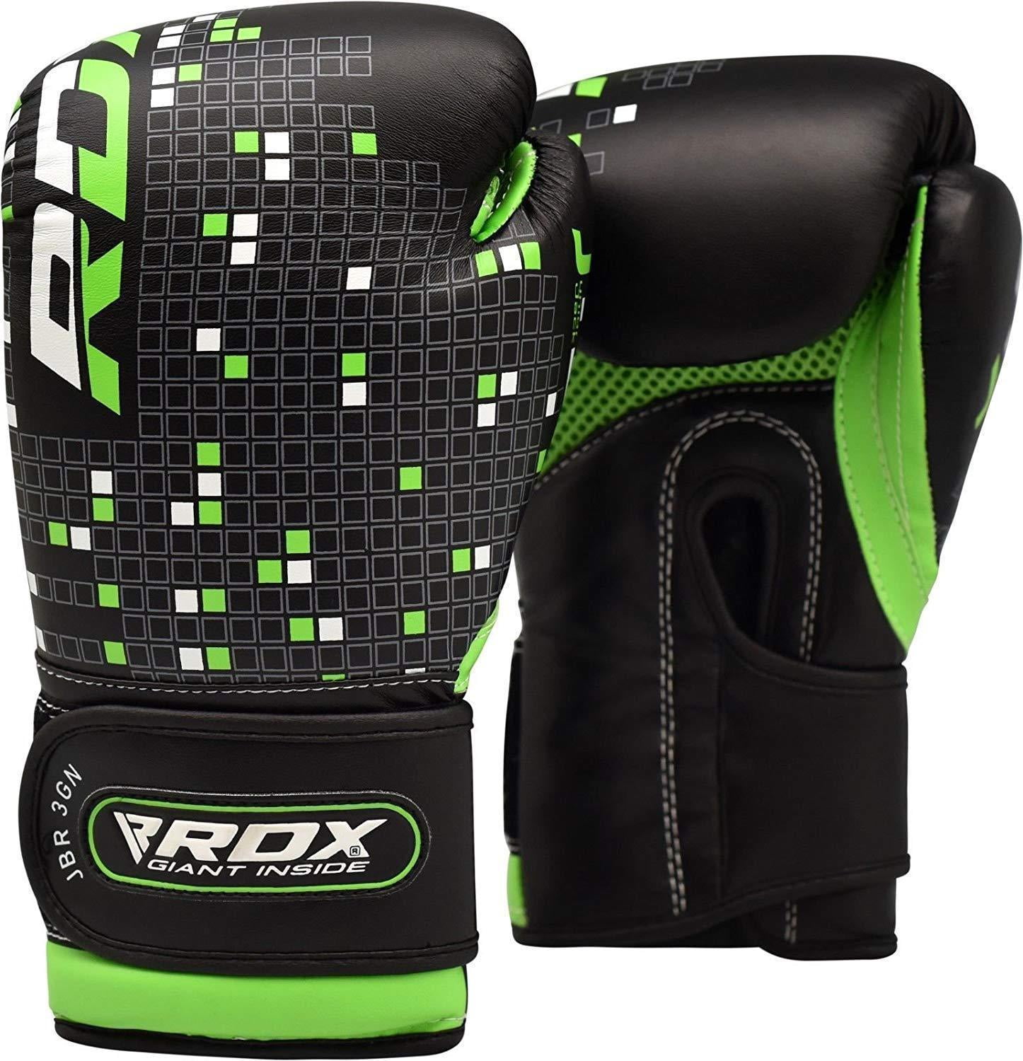 Maya Hide Leather Junior 4oz RDX Kids Boxing Gloves for Training and Muay Thai Good for Youth Punch Bag Fighting and Kickboxing Grappling Dummy and Focus Pads Punching 6oz Mitts for Sparring