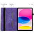 thumbnail image 2 of Allytechgroup Flip Case for iPad 10th Gen 10.9 inch 2022, Lovely Pattern Slim PU Leather Wallet Auto Sleep Wake Shockproof Cover with Stylus Holder Card Slots for iPad 10th Gen, Purple, 2 of 8