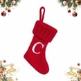 thumbnail image 2 of kjfeif 2026 Nouvelles Bas de Noël Brodés en Tricot avec Initiales, Bas de Noël Personnalisés Rouges, Bas de Noël pour Cheminée, Décoration de Sapin de Noël, 2 of 9
