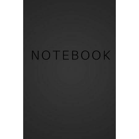 Notebook - Black Cover with Black Text: (6 X 9) Primary Writing Journal, 100 Pages, Smooth Matte Cover