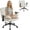 Chenille White, variant on IPKIG Ergonomic Office Chair with Wheels and Flip-Up Arms, Wide Seat Swivel Desk Chair for Home Office, Computer, Vanity in Linen Blue