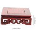 thumbnail image 4 of OULII Wood Pedestal Stand For Lamp Dark Red Decorative Display 1Pack, 4 of 5
