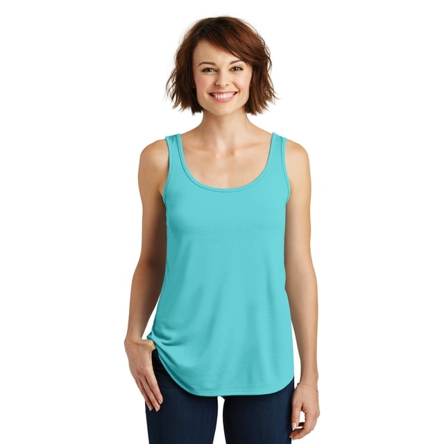 Camiseta sin mangas Drapey Distrito L Aqua Ice DM414