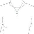 thumbnail image 3 of Bling Jewelry Womens Sterling Silver Fleur De Lis Key Pendant Necklace with Pave Cubic Zirconia, 3 of 6