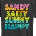 thumbnail image 3 of Instant Message - Sandy Salty Sunny Happy  - Women's Short Sleeve Graphic T-Shirt, 3 of 6