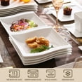 thumbnail image 4 of MALACASA, Series Flora, 36-Piece Porcelain Dinnerware Set, Ivory White Dinner Set, Service for 6, 4 of 7