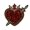 F, variant on Beaded Milagro Heart Patches Flaming Sacred Heart Applique Mexican Folk Art Applique Decor Clothes Badges Sew on Patches Handmade DIY 2pieces
