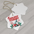 thumbnail image 4 of Biology Student Ornament, Christmas Ornament 2025, Personalized Gift for Biology Student Class Ceramic Snowflake Ornament Keepsake for Him or Her 211or6, 4 of 5