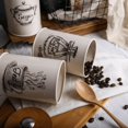 thumbnail image 2 of Youeon Small Canister Sets for Kitchen Counter, 25 Oz Coffee Sugar Tea Canister Set, Metal Vintage, 2 of 9