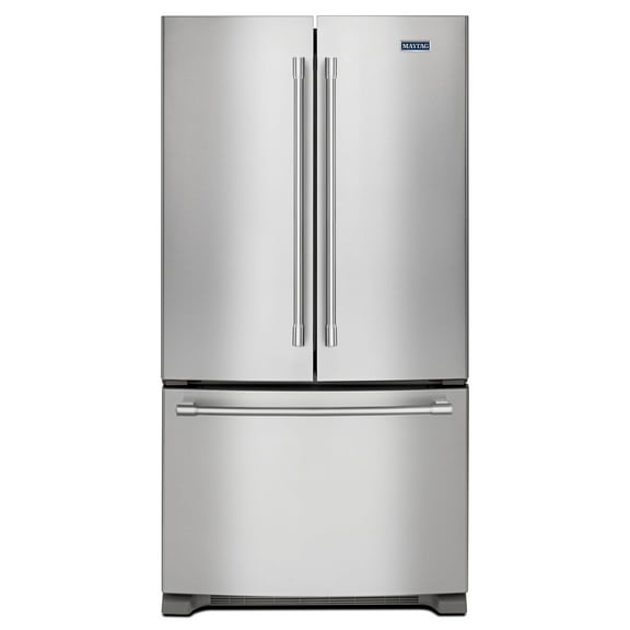 Maytag 33-Inch Wide French Door Refrigerator with Water Dispenser Fingerprint Resistant Stainless Steel MRFF5033PZ