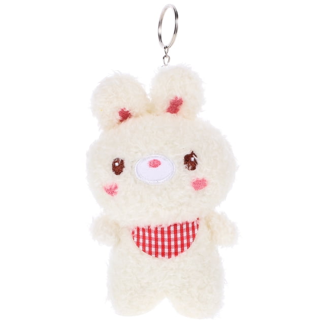 Llavero de animal de peluche, lindo llavero de conejo de peluche, colgante de bolso, llavero de muñeco de peluche