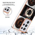 thumbnail image 4 of Funda para Samsung Galaxy S21 Ultra 5G con galvanoplastia de doble cara IMD y soporte para anillo (sonrisa), 4 of 5