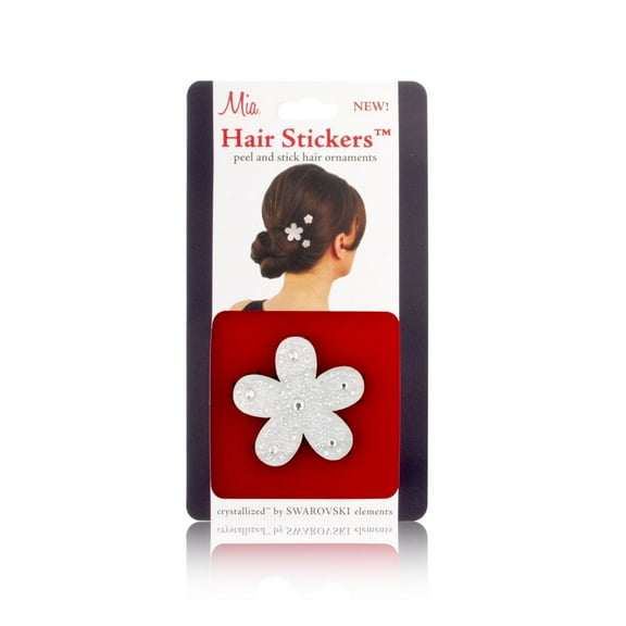 Mia Hair Stickers - Large Model No. 04800 - Silver Flower