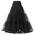 thumbnail image 2 of HJYCHN Women Elegant Boneless Wedding Dress Long Petticoat Tutu Skirt for Bridal and Formal Events Black One Size, 2 of 3