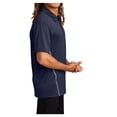 thumbnail image 3 of Mens Contrast PosiCharge Polyester Tough Polo True Navy/ Heather Grey Large, 3 of 8