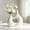 White-WH, variant on MMJ Plant Stand Indoor Heart Shaped Vase Modern Ceramic Style for Living Room Bedroom Wedding Centerpiece Valentine Day Gift Home Decor White Black 9.06x8.27in
