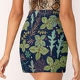 thumbnail image 6 of Dark Herbs Pattern Women's skirt With Hide Pocket Tennis Skirt Golf Skirts Badminton Skirts Running skirts Basil Thyme Greens, 6 of 7