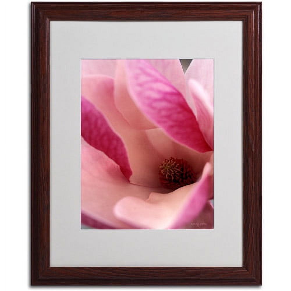 Trademark Fine Art 'Tulip Magnolia Blossom' Matted Framed Art by Kathy Yates