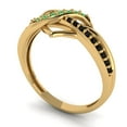 thumbnail image 2 of Solitaire with Accents Engagement Ring for Women - 0.22ct Simulated Green Diamond in 14K Yellow Gold Promise Ring, 2 of 6