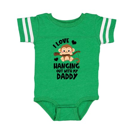 

Inktastic Monkey I Love Hanging out with My Daddy Gift Baby Boy or Baby Girl Bodysuit