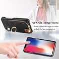 thumbnail image 2 of Compatible for iPhone XR Zipper Wallet Case with Card Holder, Rotation Ring Kickstand Case, PU Leather Card Slots RFID Blocking Protection Phone Case Shockproof Cover, Black, 2 of 10