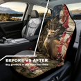 thumbnail image 3 of Jeiento Deer Car Front Seat Covers Waterproof Car Seat Cover for Front Seat Set of 2 American Flag Bucket Seat Covers Auto Accessories Fit Most Cars SUV Truck Van Sedan 4Th of July Decor, 3 of 6
